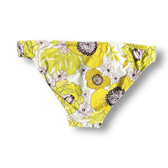 Seafolly US 6 Summer of Love Hipster Bikini Bottom Yellow Floral Swim Wild Lime - Picture 6 of 10